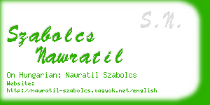 szabolcs nawratil business card